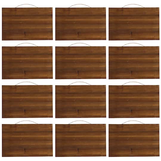 12 Pack: 17" x 11" Wood Pallet Plaque by Make Market®
